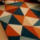 Handcrafted Geometric Multicolor Triangle Pattern Rug